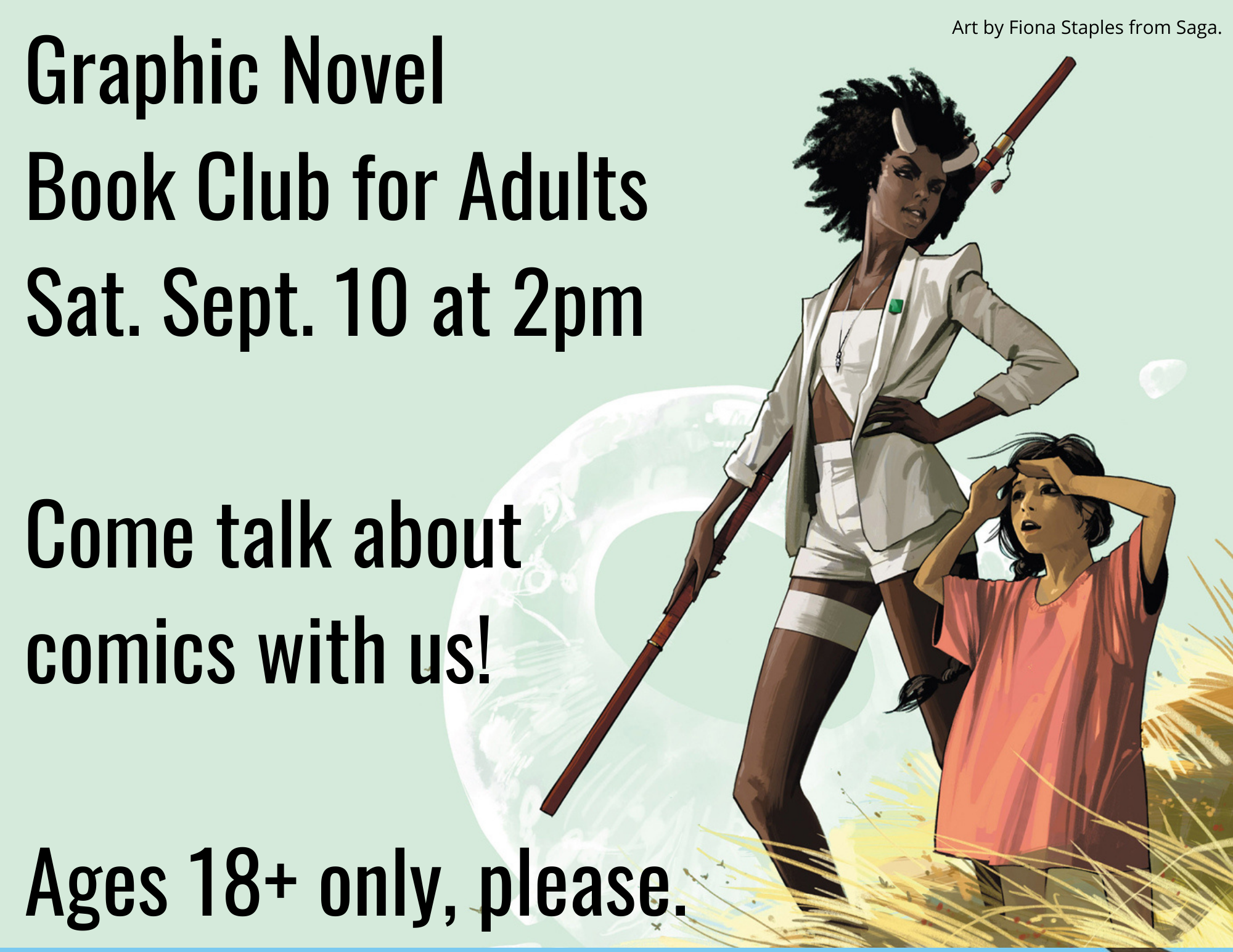 Graphic novel book club widget