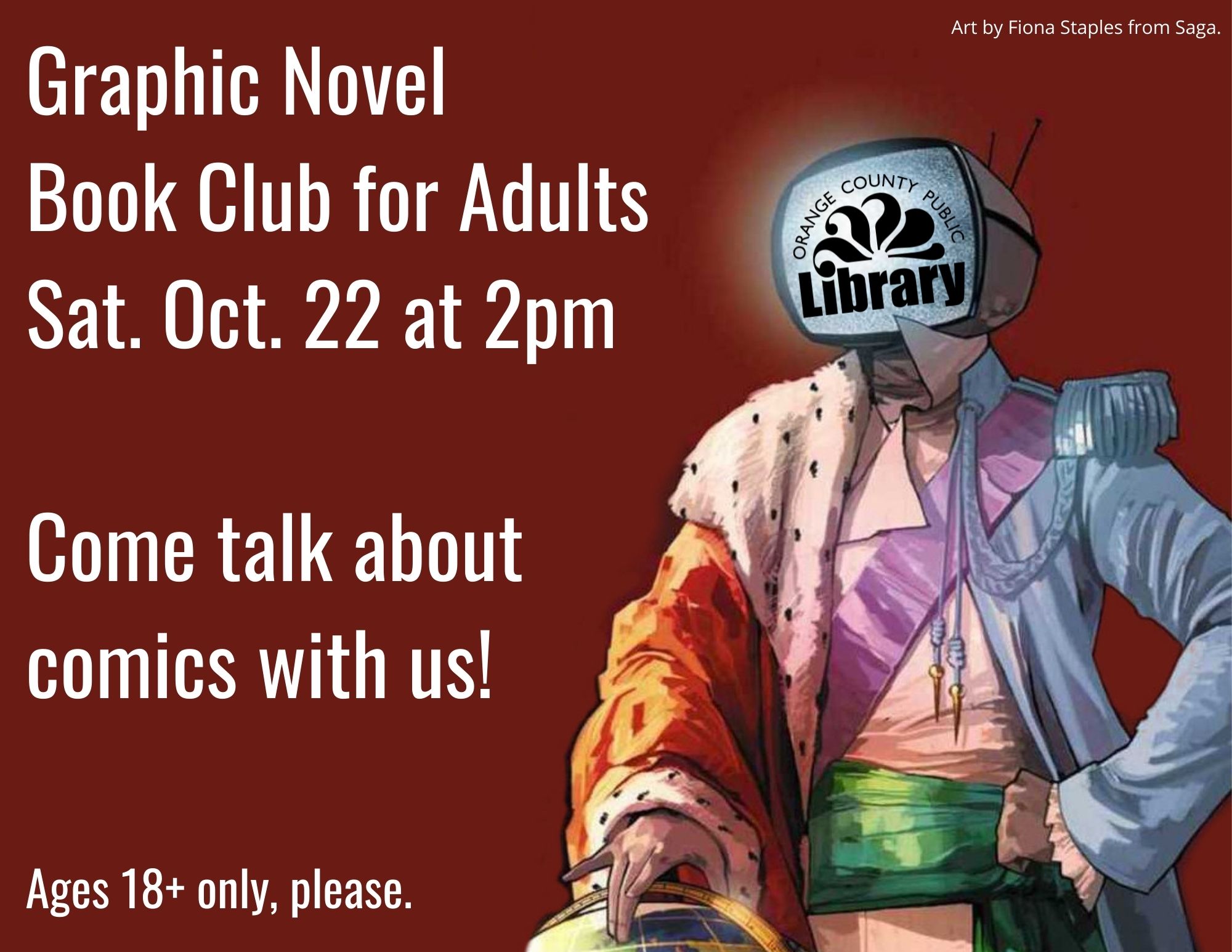 Graphic Novel Book Club Advertisement Image