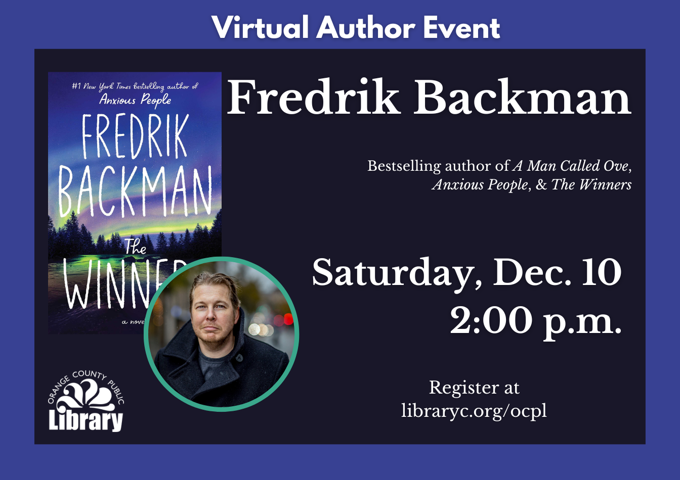 Virtual Author Event with Fredrik Backman