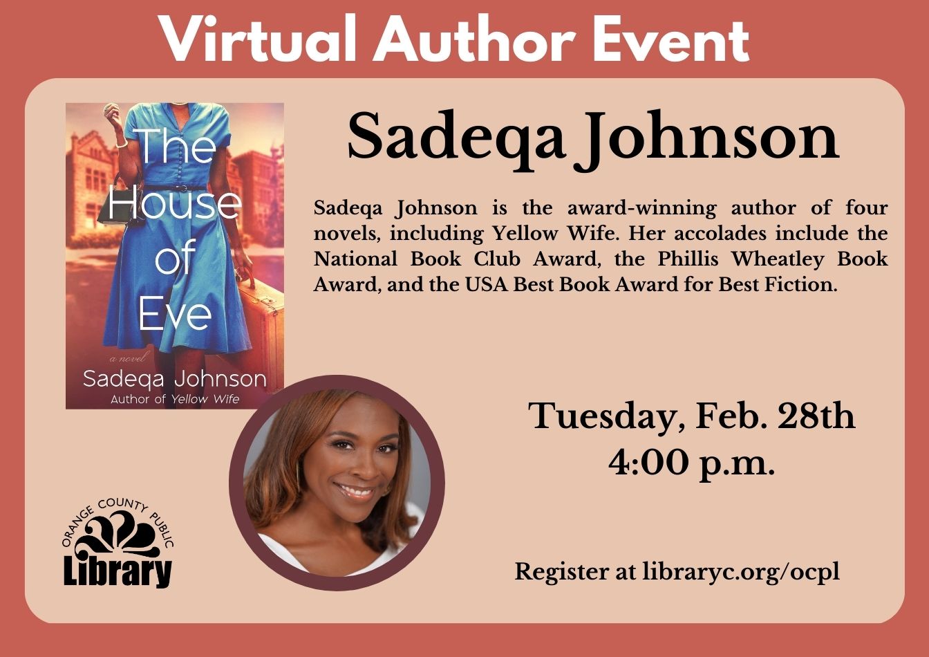 Virtual Author Event: Sadeqa Johnson