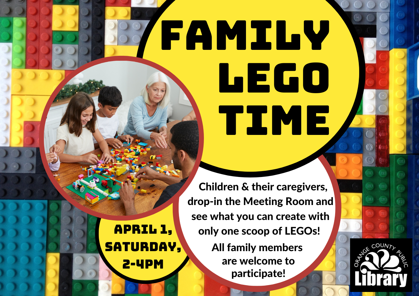 family lego time flyer