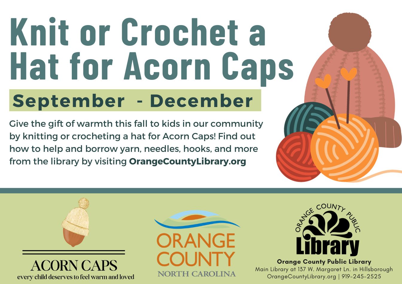 Knit or Crochet a Hat for a Acorn Caps