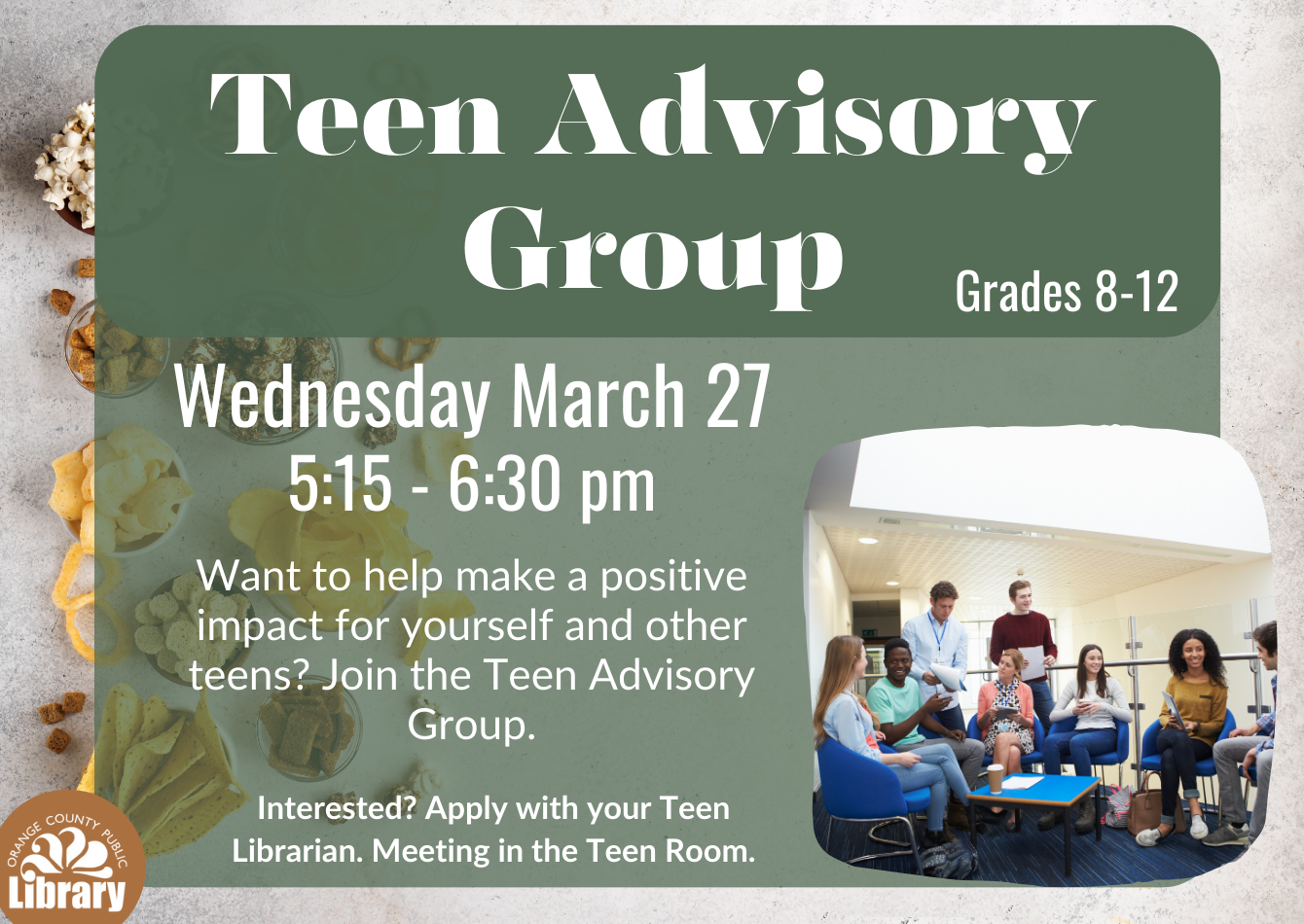 teen advisory group meeting information
