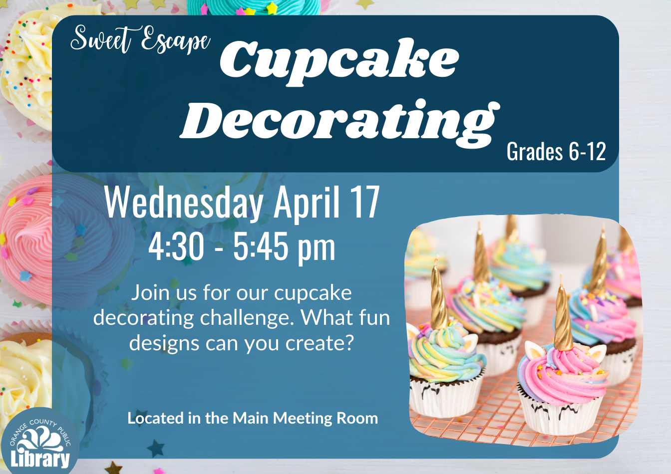 cupcake decorating flyer