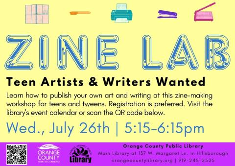 Zine Lab for Teens & Tweens