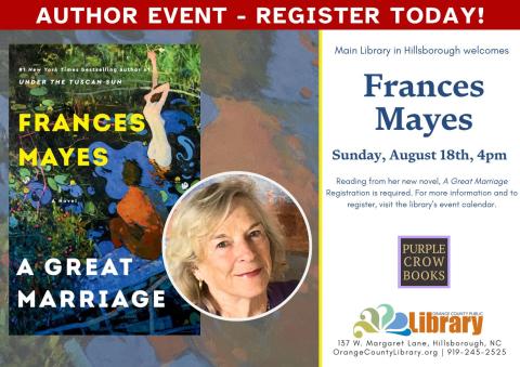 Author Event - Frances Mayes