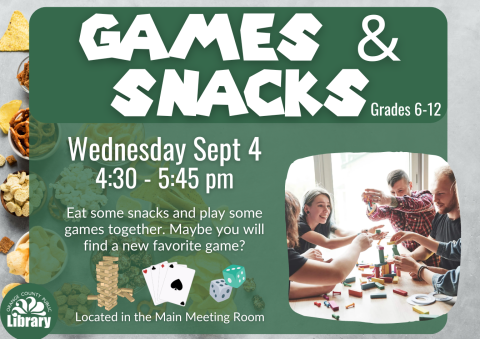 Games and snacks information