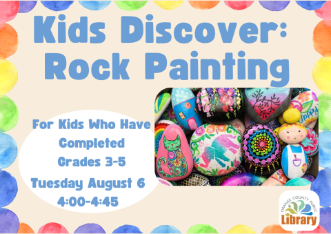 flyer for rock painting for grades 3-5