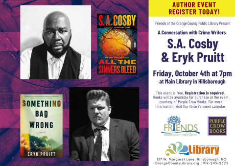 Author Event - S.A. Cosby and Eryk Pruitt