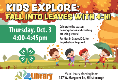 Kids Explore Oct. 3 - falling into leaves