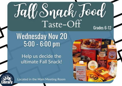 Fall Snack Food Taste-Off Information