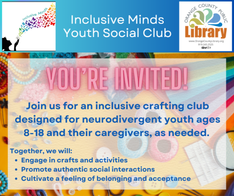 neurodivergent art club for ages 8-18