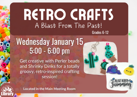 Teen retro crafts flyer