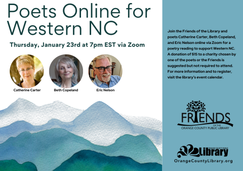 Online Event Advertisement: Poets Online for Western NC (More information is listed below in Event Details.)