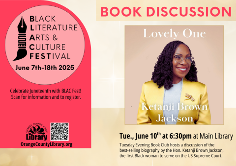 Advertisement: Tuesday Evening Book Club x BLAC Fest (More information is listed below in Event Details.)