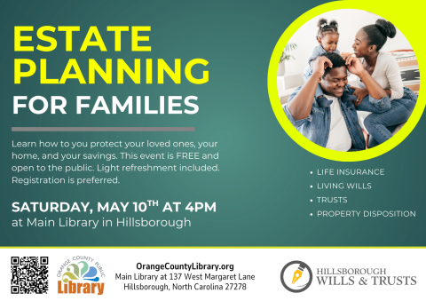 Event Advertisement: Estate Planning for Families (More information is listed below in Event Details.)
