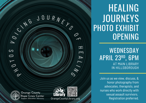 Event Advertisement: Healing Journeys Photo Exhibit Opening (More information is listed below in Event Details.)