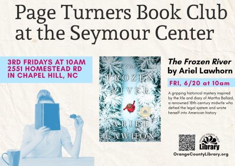 Advertisement: Page Turners Book Club (More information is listed below in Event Details.)