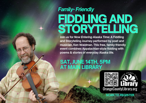 Event Advertisement: Fiddling and Storytelling (More information is listed below in Event Details.)