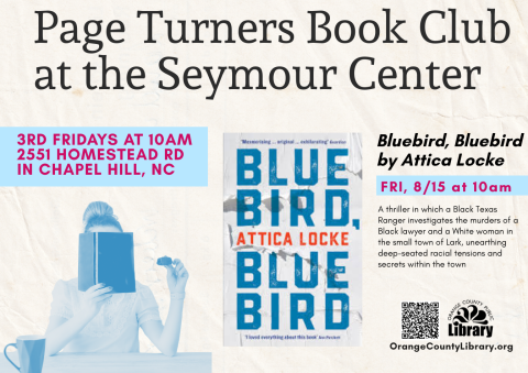 Event Advertisement: Page Turners Book Club (More information is listed below in Event Details.)