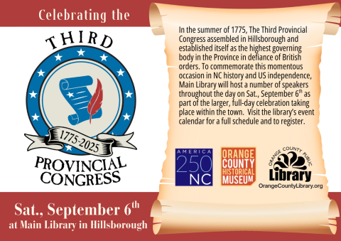 Event Advertisement: Third Provincial Congress Celebration (More information is listed below in Event Details.)