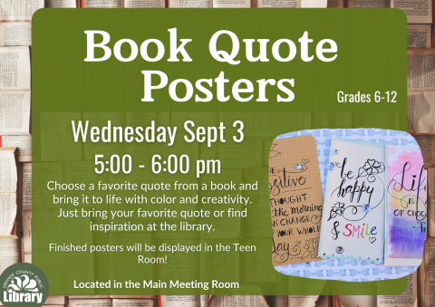 book quote posters information