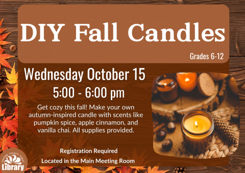 DIY Fall Candles teen program