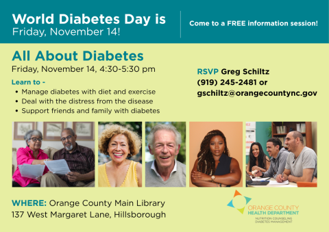 Event Advertisement: World Diabetes Day (More information is listed below in Event Details.)