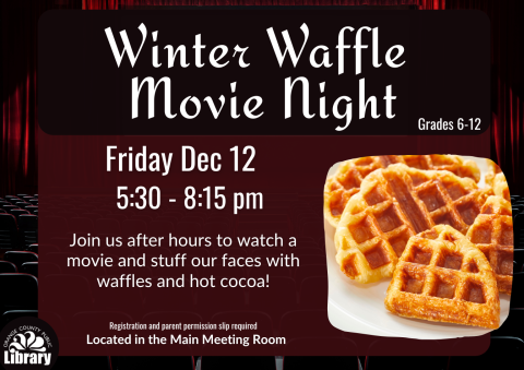Teen movie night flyer