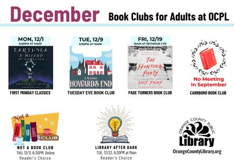 Advertisement: Book Clubs (More information is listed below in Event Details.)
