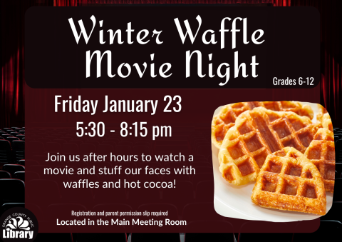 Teen movie night flyer