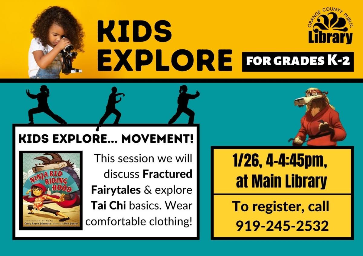 Kids Explore movement flyer