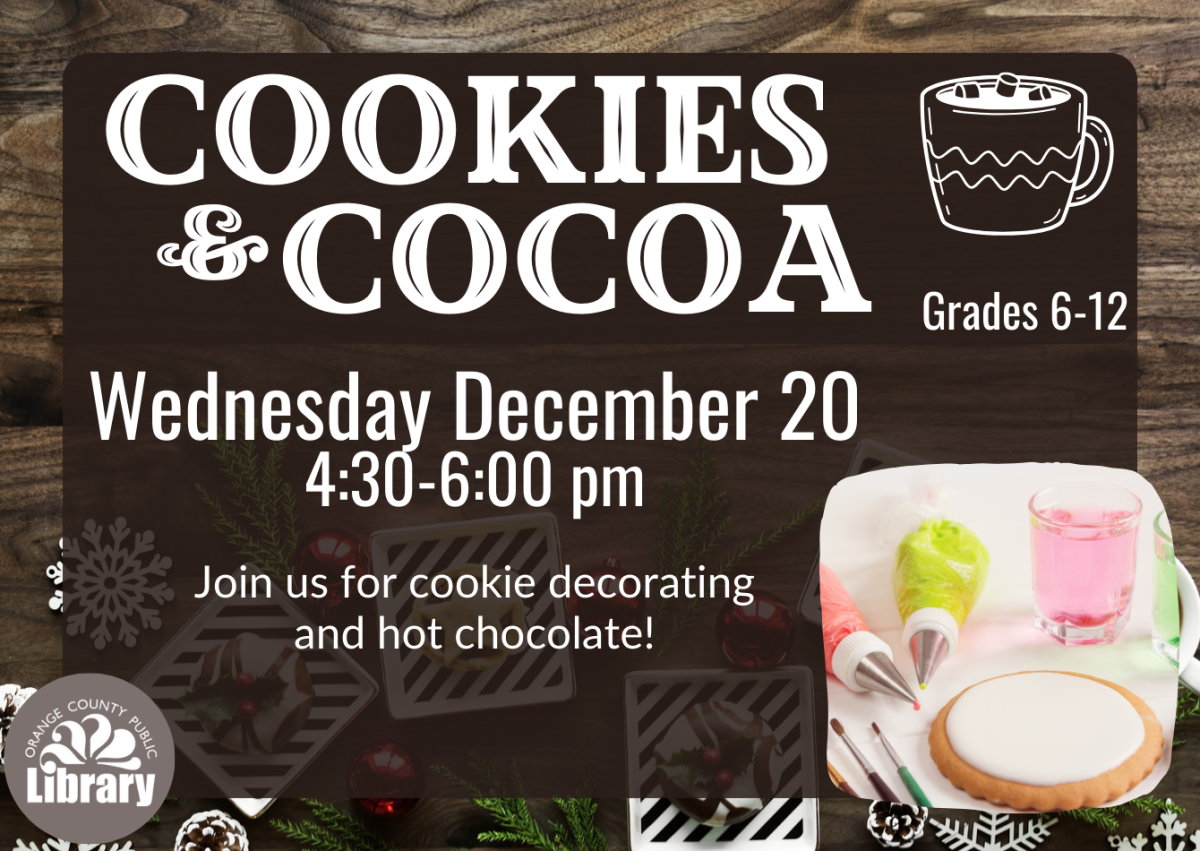 Cookies and Cocoa flyer