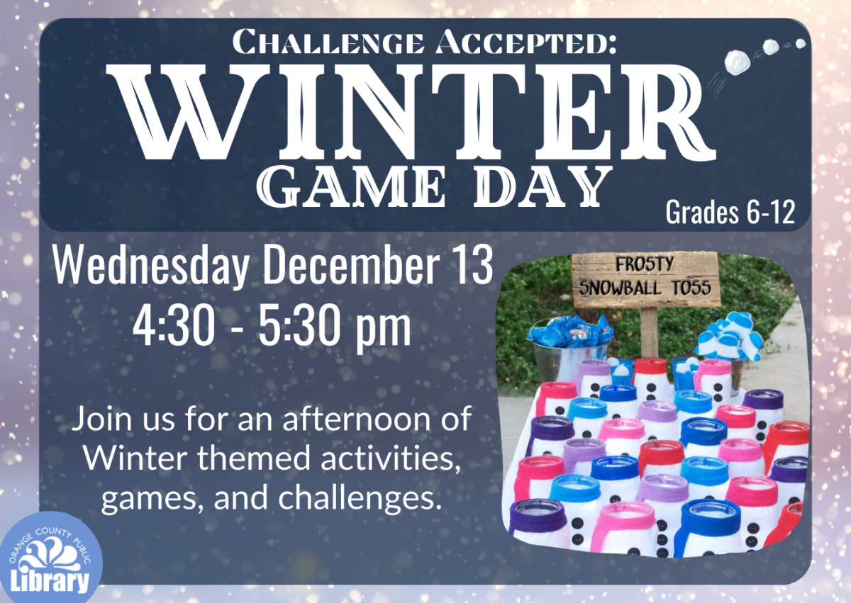 challenge accepted: winter game day flyer