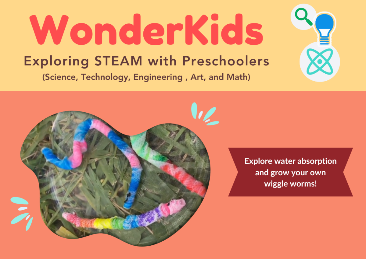 A small image of the program flyer with image of colorful paper worms and brief program description.