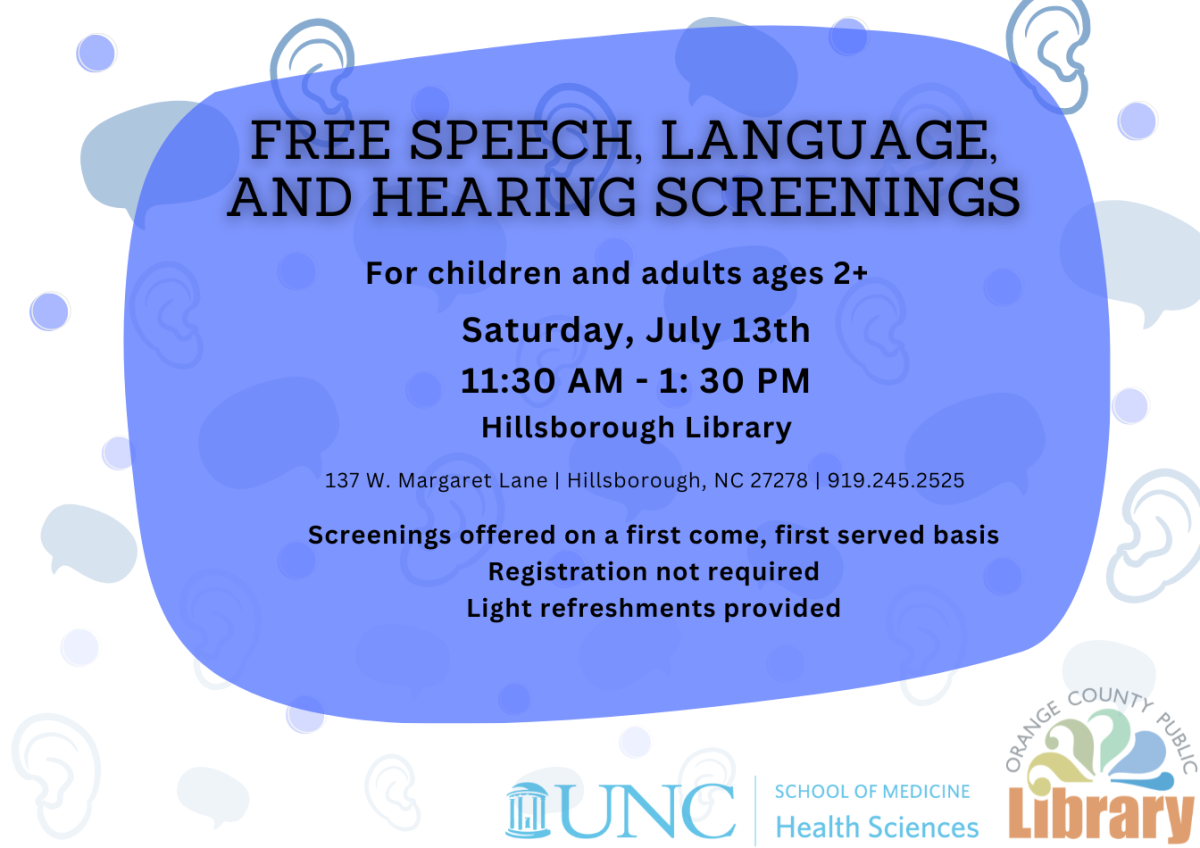 UNC Speech and Hearing Sciences Screenings