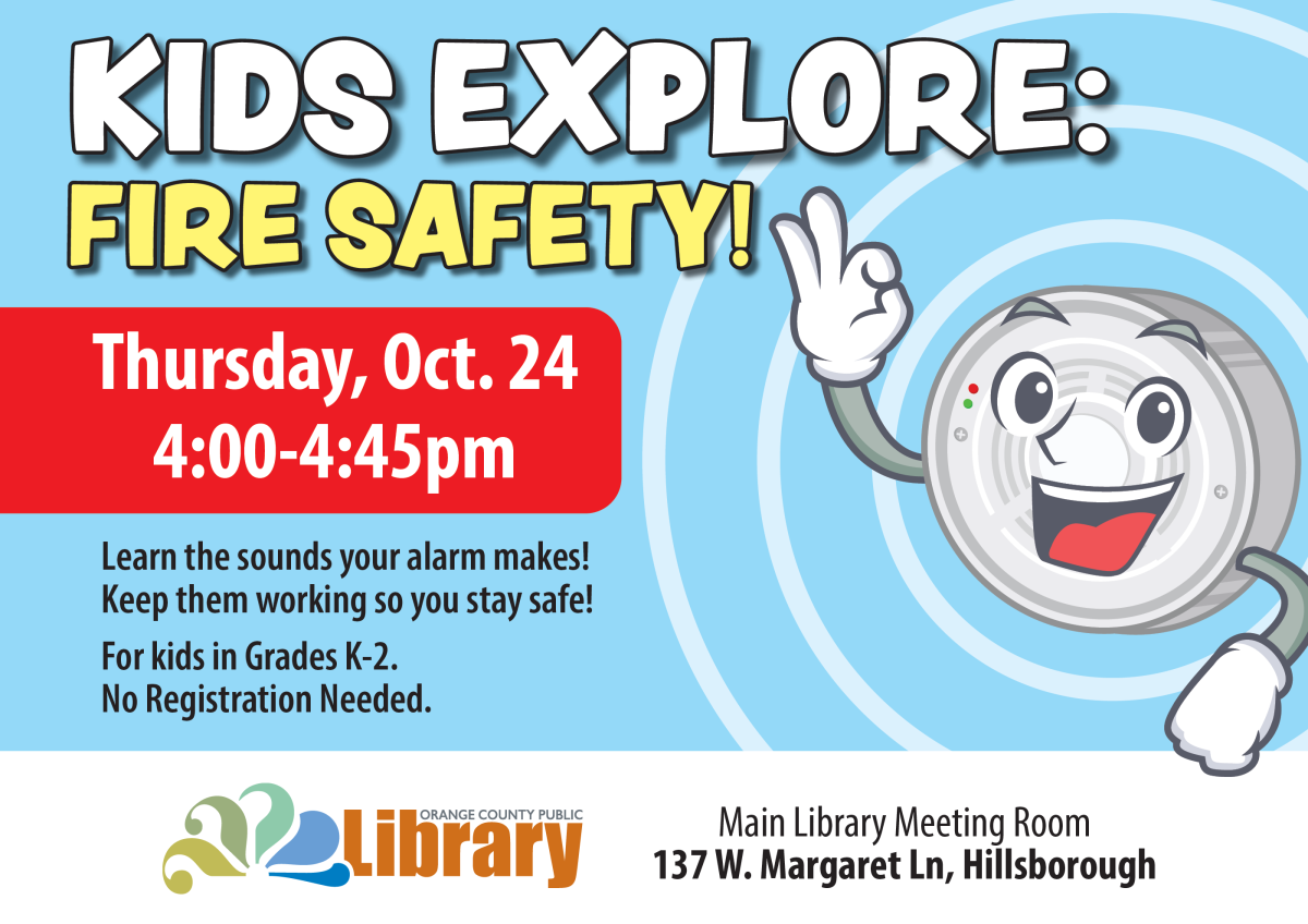 Kids Explore Fire Safety program on Smoke Alarms 10-24