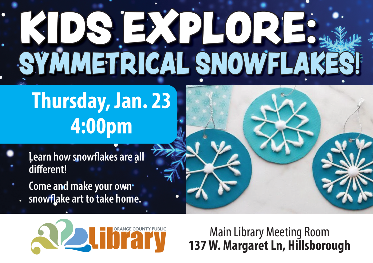 program info for Jan. 23 snowflake symmetry