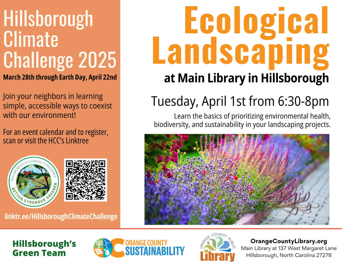 Advertisement: Ecological Landscaping (More information is listed below in Event Details.)