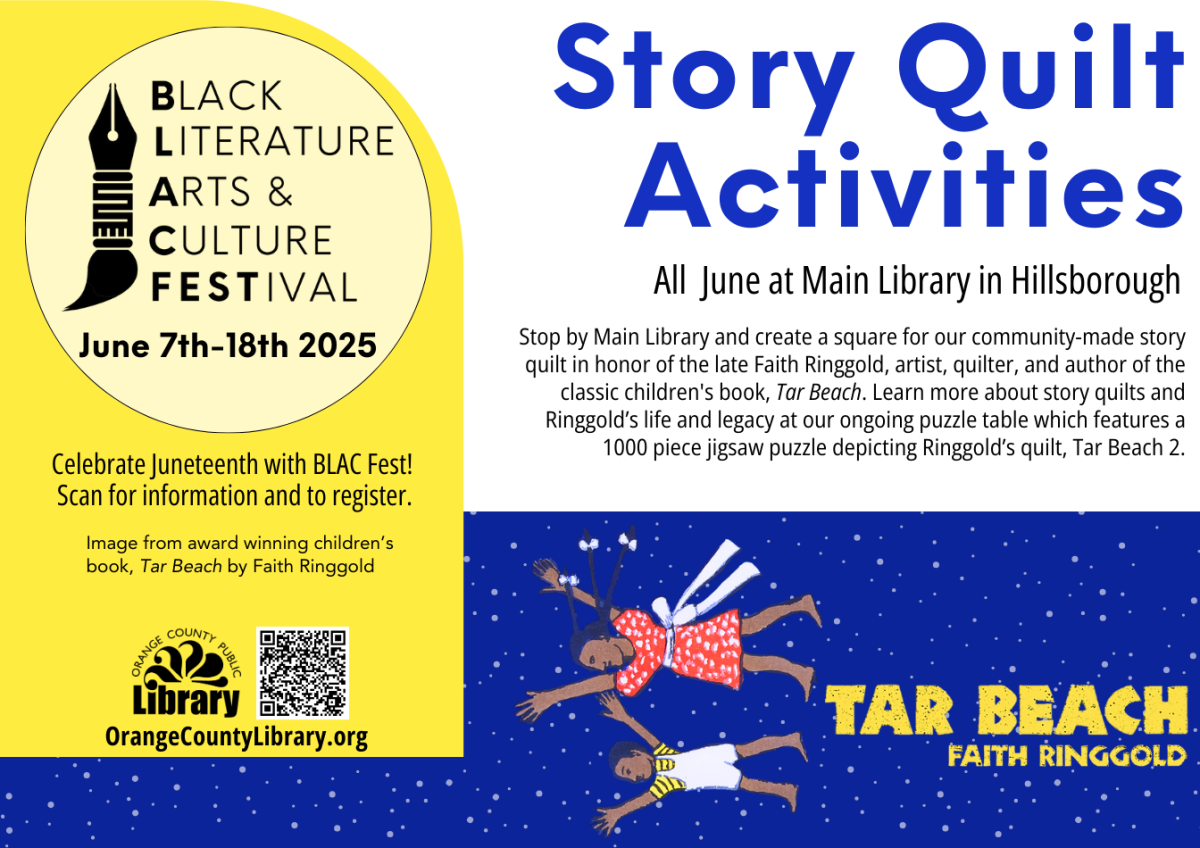 Advertisement: Story Quilt Activities (More information is listed below in Event Details.)