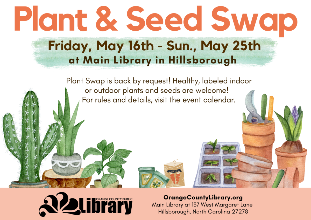 Event Advertisement: Plant and Seed Swap (More information is listed below in Event Details.)