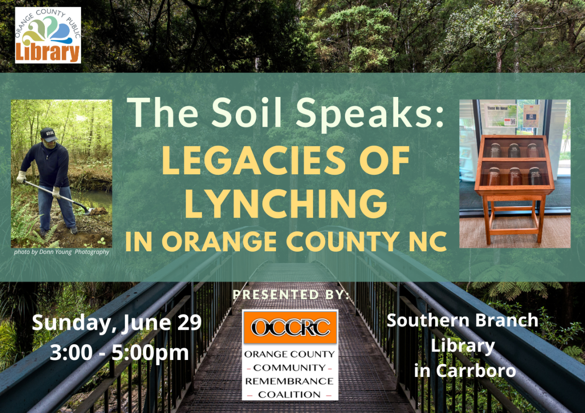 man digging with shovel in dirt and display of soil jars.