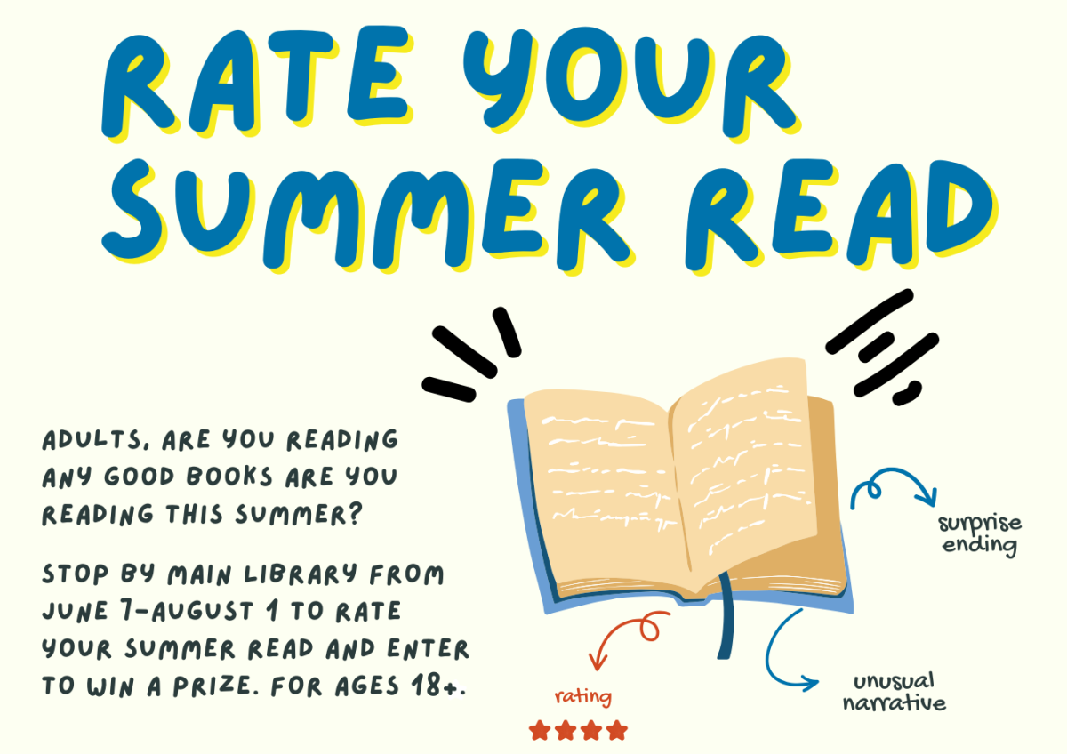 Advertisement: Rate Your Read (More information is listed below in Event Details.)