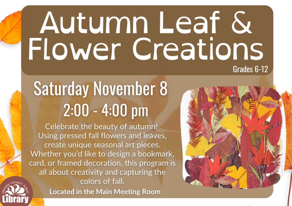 autumn leaf and flower creations information flyer