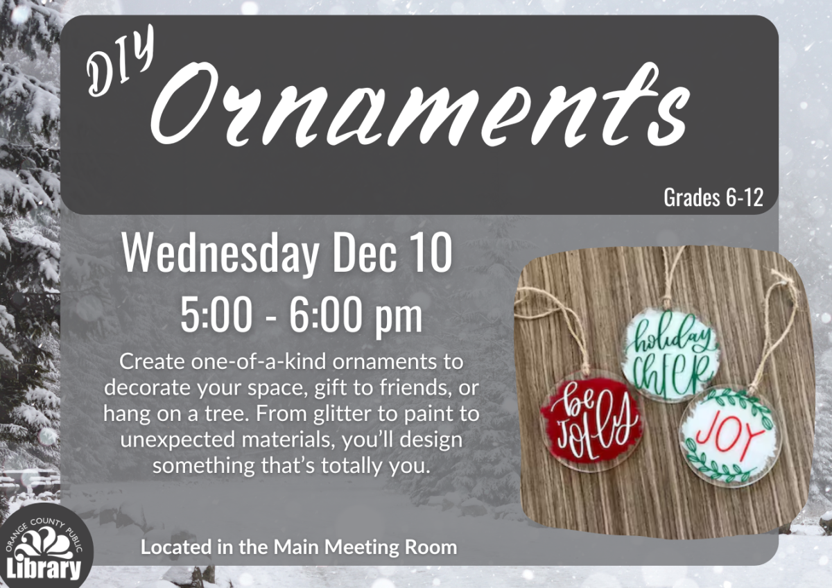 DIY Ornaments more information flyer 