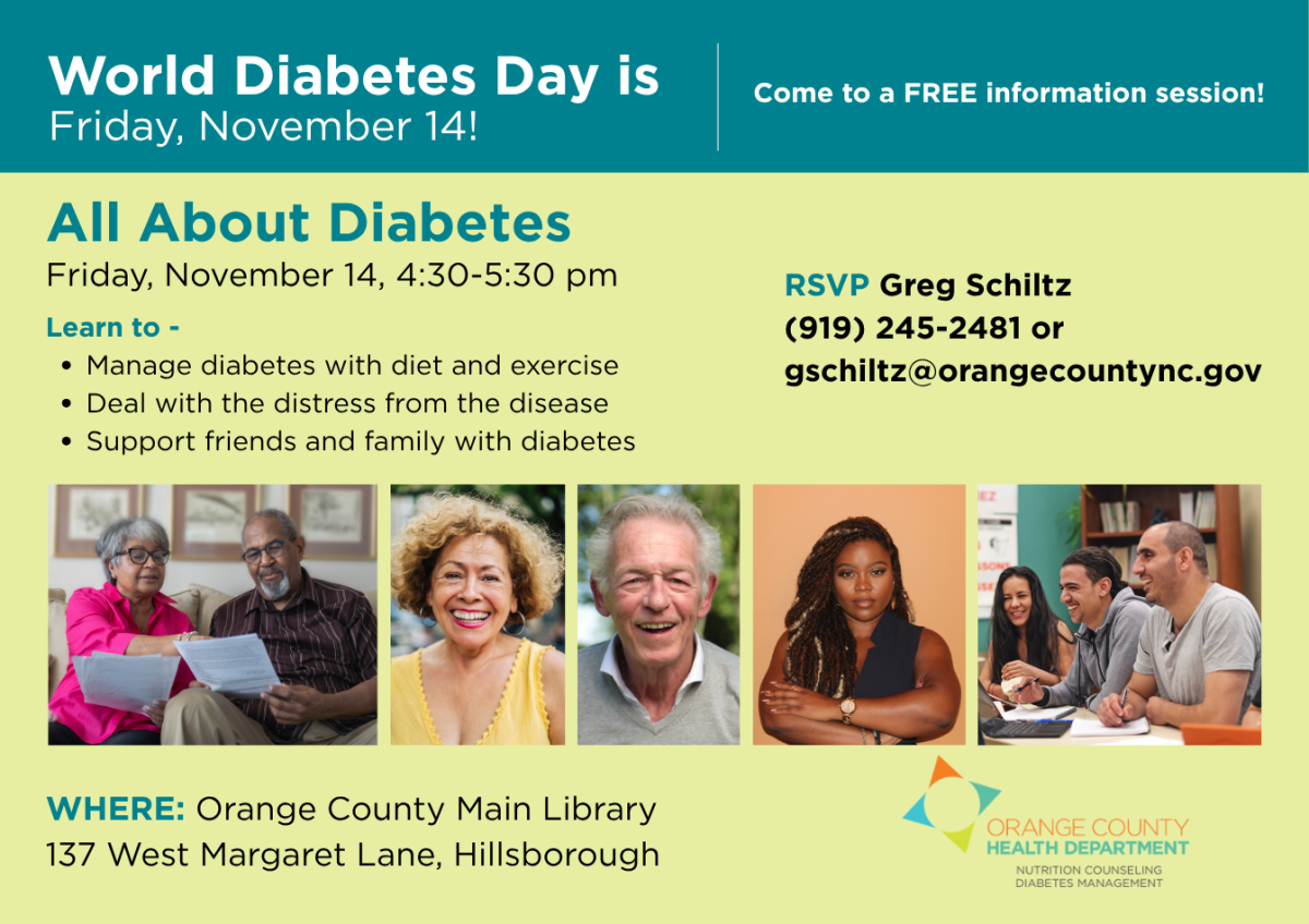 Event Advertisement: World Diabetes Day (More information is listed below in Event Details.)