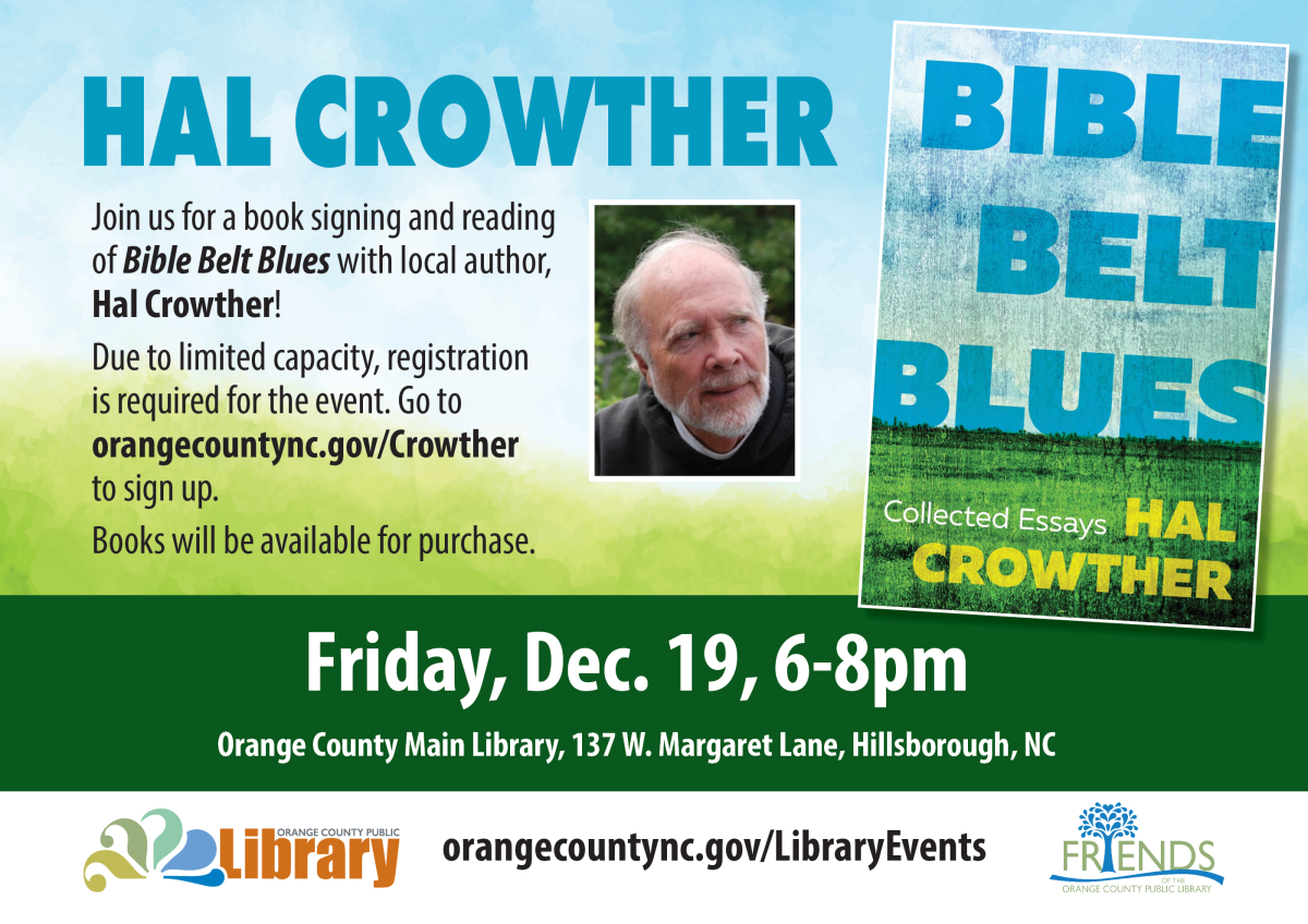 Hal Crowther Book Event