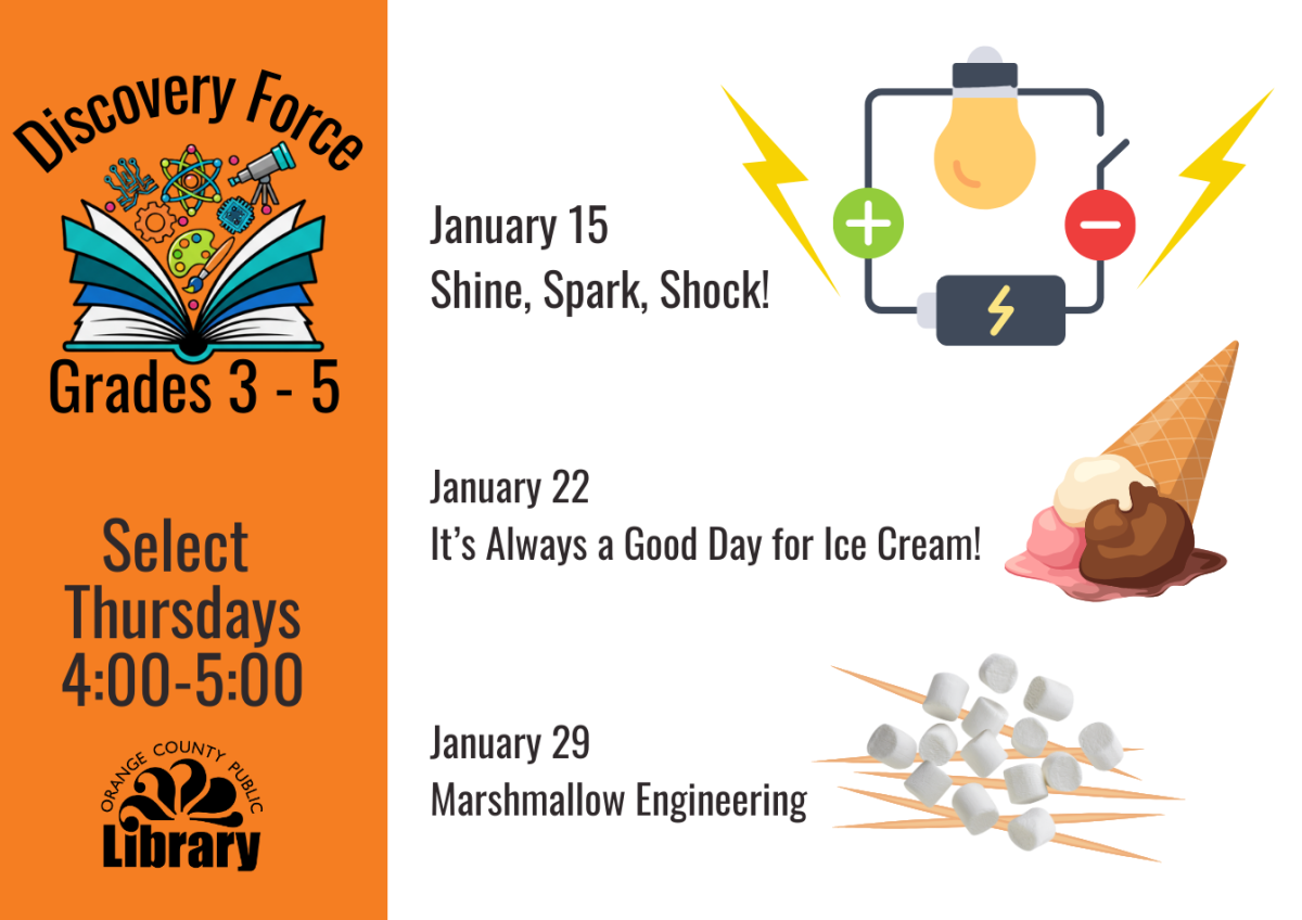 January grades 3 - 5 programs electricity, ice cream and marshmallow building